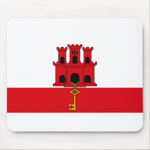 Flagge von Gibraltar Mousepad
