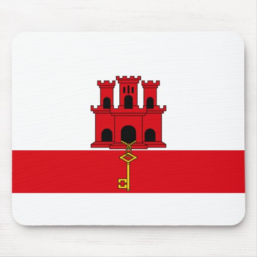 Flagge von Gibraltar Mousepad (Vorne)