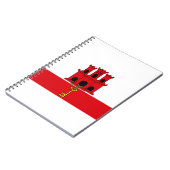 Flagge von Gibraltar Notizblock (Linke Seite)