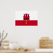Flagge von Gibraltar Poster (Küche)