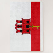 Flagge von Gibraltar Puzzle (Vertikal)