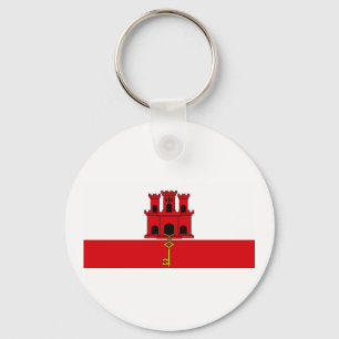 Flagge von Gibraltar Schlüsselanhänger