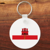 Flagge von Gibraltar Schlüsselanhänger (Vorderseite)