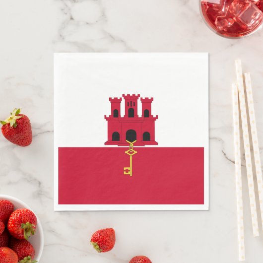 Flagge von Gibraltar Serviette (Beispiel)