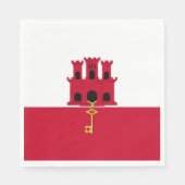 Flagge von Gibraltar Serviette (Vorderseite)