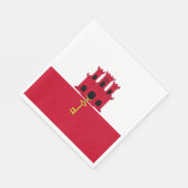 Flagge von Gibraltar Serviette (Ecke)