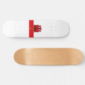 Flagge von Gibraltar Skateboard (Horizontal)