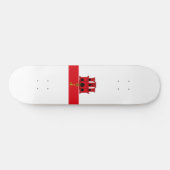 Flagge von Gibraltar Skateboard (Horizontal)