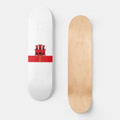 Flagge von Gibraltar Skateboard (Vorderseite)