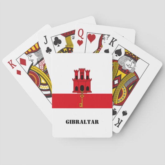 Flagge von Gibraltar Spielkarten (Rückseite)