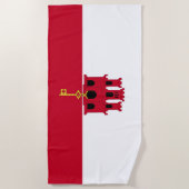 Flagge von Gibraltar Strandtuch (Vorderseite)