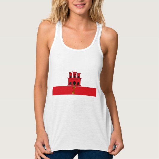 Flagge von Gibraltar Tank Top (Vorderseite)