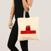 Flagge von Gibraltar Tragetasche (Vorderseite (Produkt))