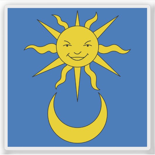 Flagge von Grandson, Schweiz Aufkleber (Vorderseite)