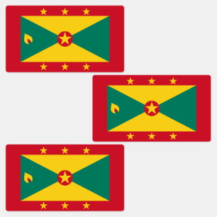 Flagge von Grenada Etiketten