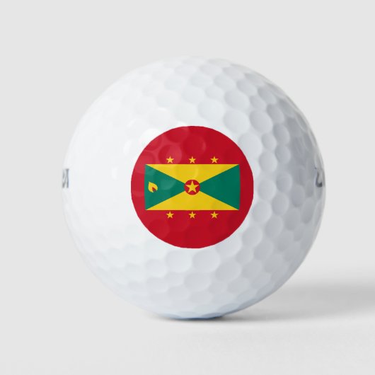 Flagge von Grenada Golfball (Vorderseite)