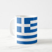 Flagge von Griechenland "ΕΛΛΆΔΑ " Kaffeetasse (Vorderseite Links)