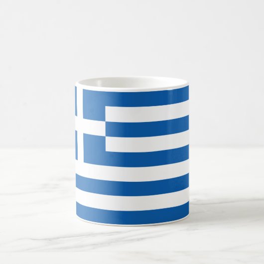Flagge von Griechenland "ΕΛΛΆΔΑ " Kaffeetasse (Mittel)