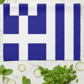 Flagge von Griechenland Geschirrtuch (Gefaltet)