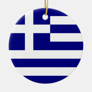 Flagge von Griechenland Keramik Ornament