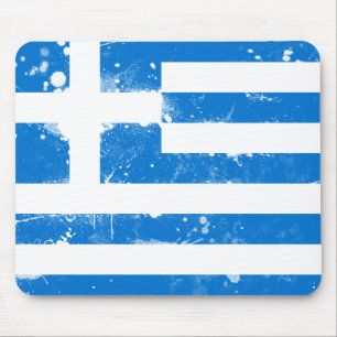 Flagge von Griechenland Mousepad