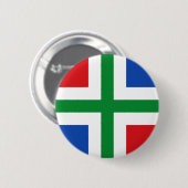 Flagge von Groningen (Provinz) Button (Vorne & Hinten)