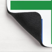 Flagge von Groningen (Provinz) Mousepad (Ecke)