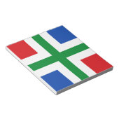 Flagge von Groningen (Provinz) Notizblock (angewinkelt)