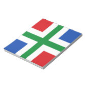Flagge von Groningen (Provinz) Notizblock (Rotiert)