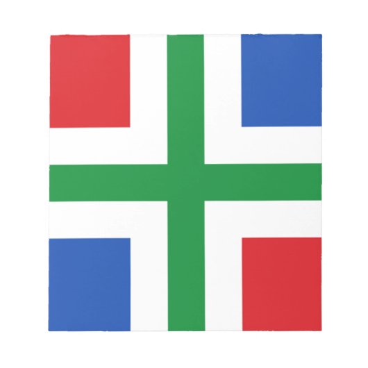 Flagge von Groningen (Provinz) Notizblock (Vorderseite)