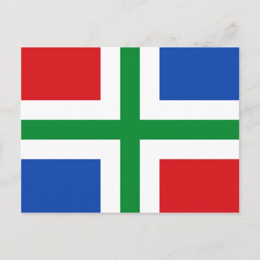Flagge von Groningen (Provinz) Postkarte (Vorderseite)