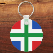 Flagge von Groningen (Provinz) Schlüsselanhänger (Vorderseite)