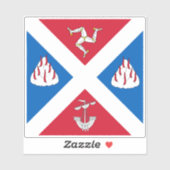 Flagge von Großer Bernera Aufkleber (Blatt)