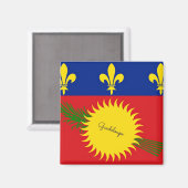 Flagge von Guadeloupe Magnet (Vorderseite/Rückseite)