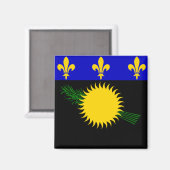 Flagge von Guadeloupe Magnet (Vorderseite/Rückseite)