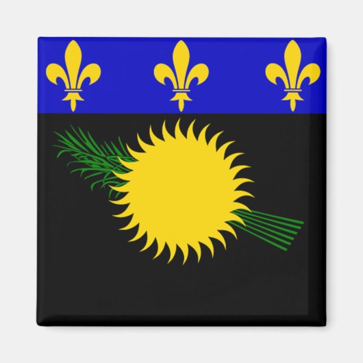 Flagge von Guadeloupe Magnet (Vorne)