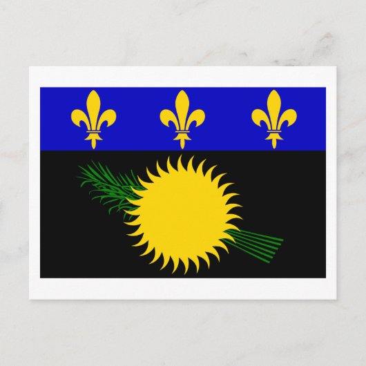 Flagge von Guadeloupe Postkarte (Vorderseite)