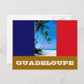 Flagge von Guadeloupe Postkarte (Vorne/Hinten)