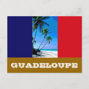 Flagge von Guadeloupe Postkarte