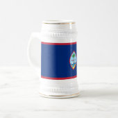 Flagge von Guam Bierglas (Vorderseite Links)