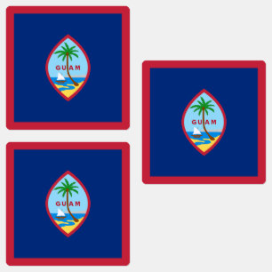 Flagge von Guam Etiketten