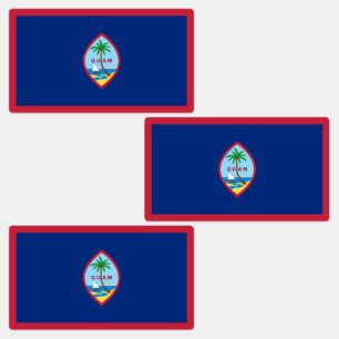 Flagge von Guam Etiketten