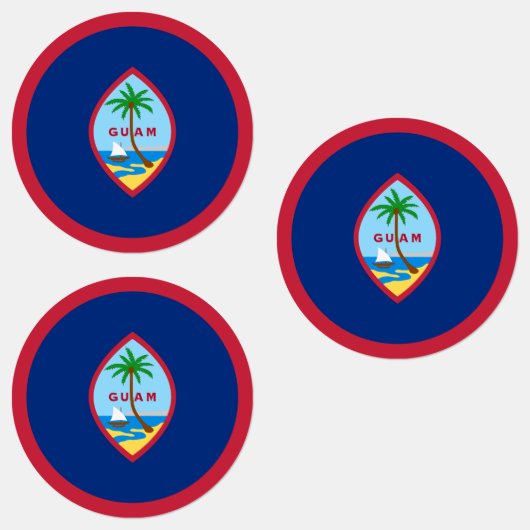 Flagge von Guam Etiketten (Gruppe)