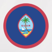 Flagge von Guam Etiketten (Design 1)