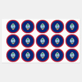 Flagge von Guam Etiketten (Blatt)