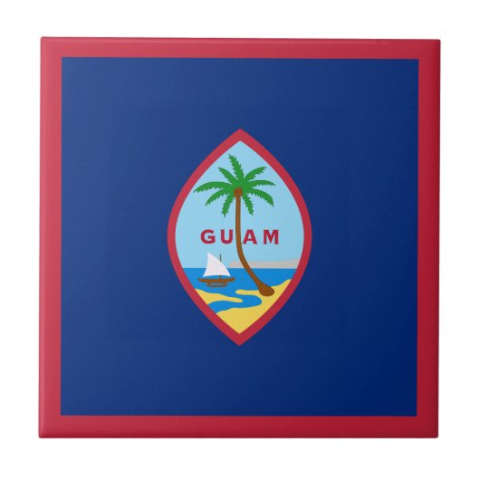Flagge von Guam Fliese (Vorderseite)