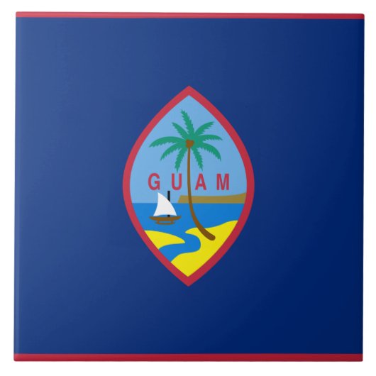 Flagge von Guam Fliese (Vorderseite)