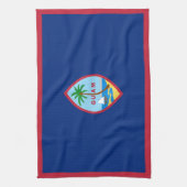 Flagge von Guam Geschirrtuch (Vertikal)