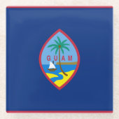 Flagge von Guam Glasuntersetzer (Vorderseite)