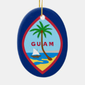 Flagge von Guam Keramik Ornament (Hinten)